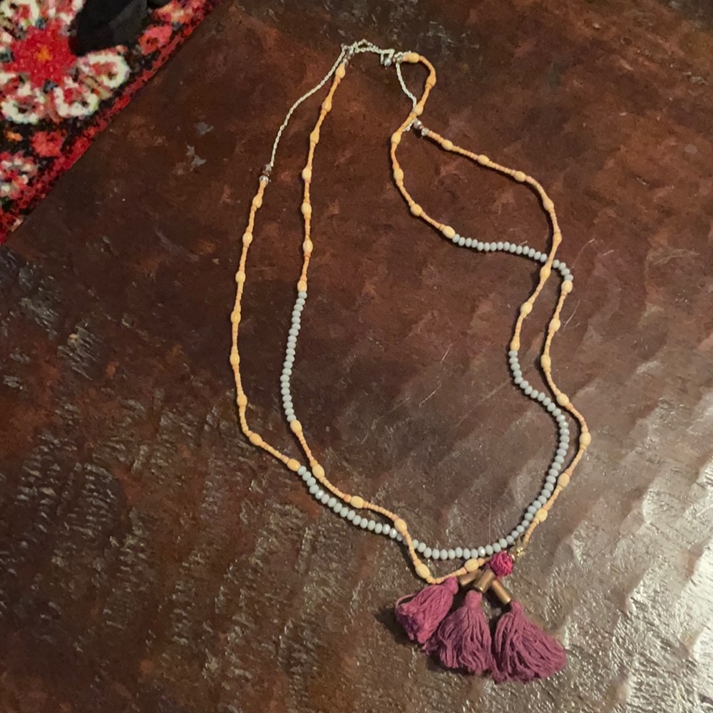 Noonday Collection beaded necklace with tassels